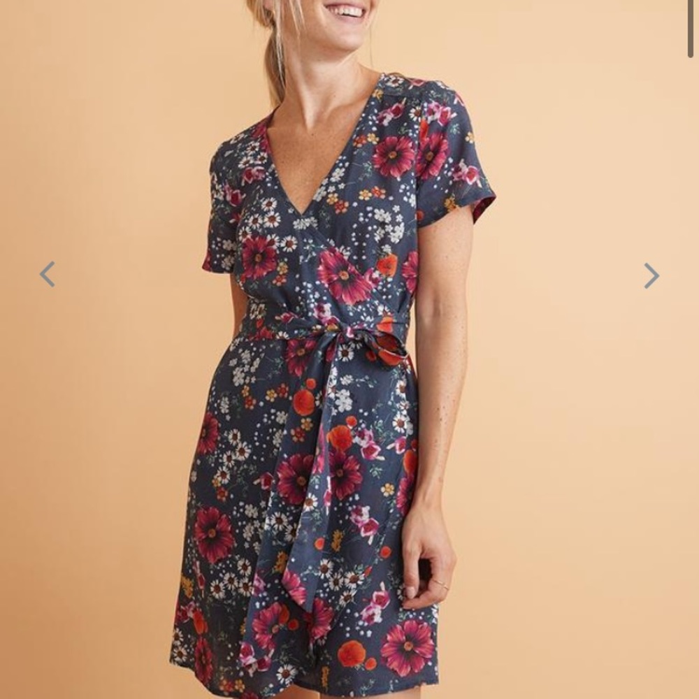 Frances Wrap Dress Eclipse Floral Print